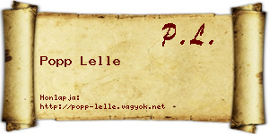 Popp Lelle névjegykártya